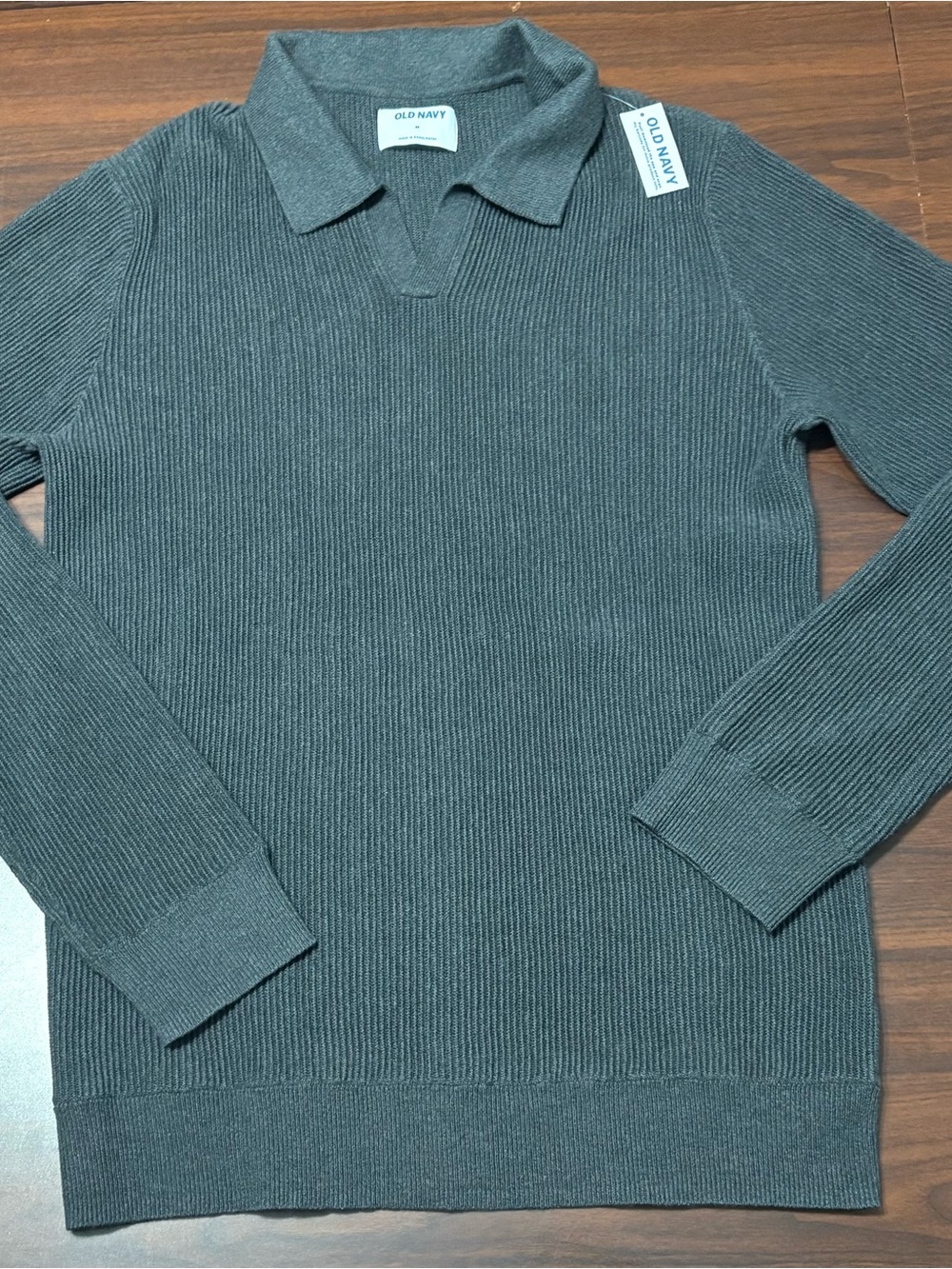Old Navy Men's Ribbed V-Neck Sweater - Charcoal